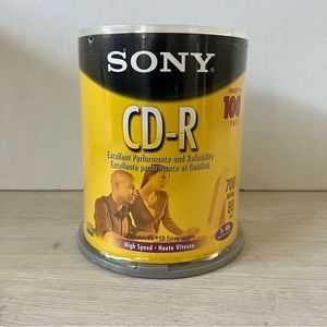 SONY CD-R 700MB 100 Pack  1x - 48x High Speed Brand New Sealed